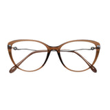 Ochelari de Protectie Techsuit Anti-Blue Light Reflex PC (86162), pentru Women, Round, TR90&Metal Frame, AC Lens, Silver/Maro