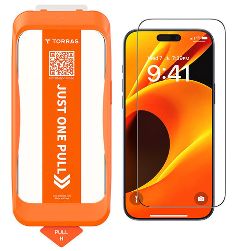 Folie de protectie pentru iPhone 16 Pro, Torras GlassGo Install Master