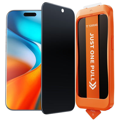 Folie de protectie pentru iPhone 17 Pro Max, Torras GlassGo Install Master Privacy