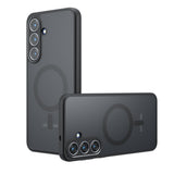 Husa pentru Samsung Galaxy S25 FE, Techsuit PureFrost MagSafe, negru frost