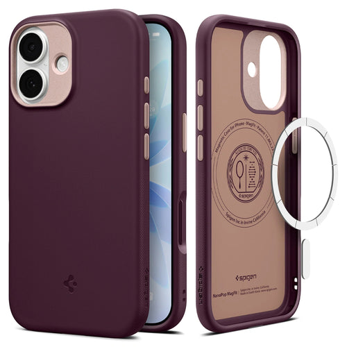 Husa pentru iPhone 17, Spigen Caseology Nano Pop MagSafe (ACS10365), bordo
