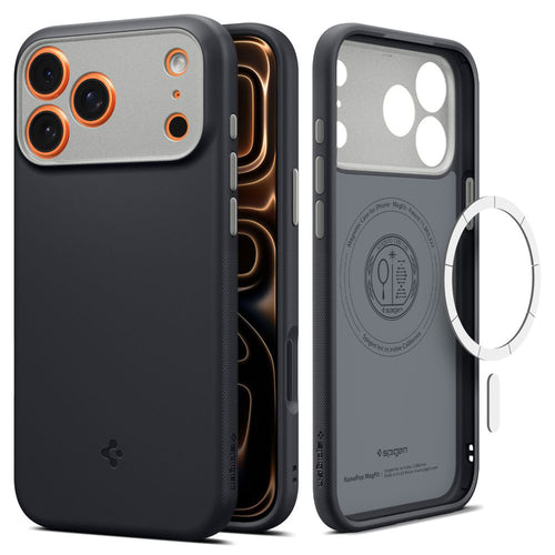 Husa pentru iPhone 17 Pro Max, Spigen Caseology Nano Pop MagSafe (ACS10262), negru