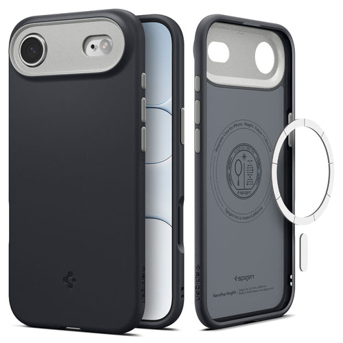 Husa pentru iPhone 17 Air, Spigen Caseology Nano Pop MagSafe (ACS10301), negru