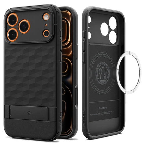 Husa pentru iPhone 17 Pro, Spigen Caseology Parallax S MagSafe (ACS09964), negru