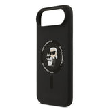 Husa pentru iPhone 17 Air, Karl Lagerfeld Silicone Ring MagSafe (KLHMP17MSCMKCRHK), roz