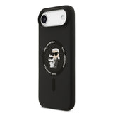 Husa pentru iPhone 17 Air, Karl Lagerfeld Silicone Ring MagSafe (KLHMP17MSCMKCRHK), roz