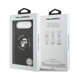 Husa pentru iPhone 17 Air, Karl Lagerfeld Silicone Ring MagSafe (KLHMP17MSCMKCRHK), roz