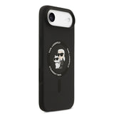 Husa pentru iPhone 17 Air, Karl Lagerfeld Silicone Ring MagSafe (KLHMP17MSCMKCRHK), roz