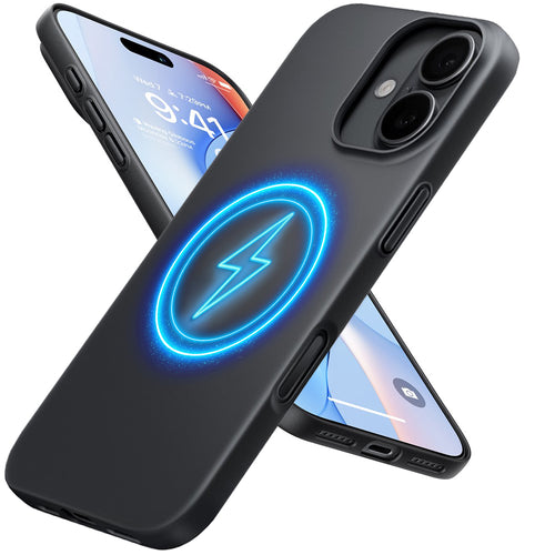 Husa pentru iPhone 17, Torras SlimFit MagSafe Series, negru