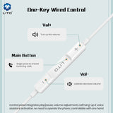 Lito Casti cu fir (LF01T), Type-C, Stereo, Half In-ear, cu HD Microfon, 1.2m, Alb