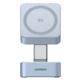 Incarcator wireless UGREEN W752 (55960B), MagSafe, Incarcare rapida, Qi2, pentru iPhone, AirPods, Apple Watch, 35W, bleu