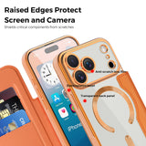 Husa pentru iPhone 17 Pro Max, Techsuit SmartMag Book Case, portocaliu