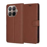Husa pentru Xiaomi 15T Pro, Techsuit Leather Folio, maro
