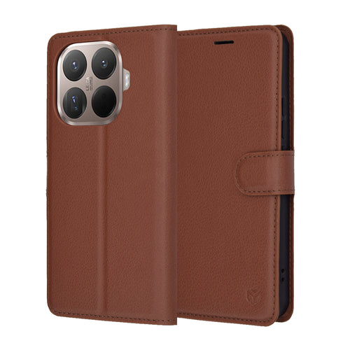 Husa pentru Xiaomi 15T Pro, Techsuit Leather Folio, maro