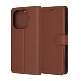 Husa pentru Xiaomi 15T Pro, Techsuit Leather Folio, maro