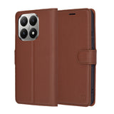 Husa pentru Xiaomi 15T, Techsuit Leather Folio, maro