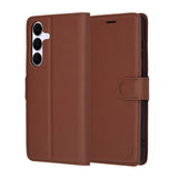 Husa pentru Samsung Galaxy S25 FE, Techsuit Leather Folio, maro