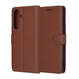 Husa pentru Samsung Galaxy S25 FE, Techsuit Leather Folio, maro