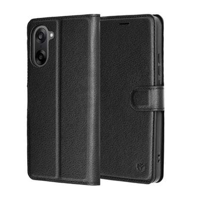 Husa pentru OnePlus Nord CE5, Techsuit Leather Folio, negru