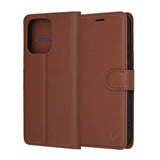 Husa pentru OPPO Reno14 FS 5G, Techsuit Leather Folio, maro