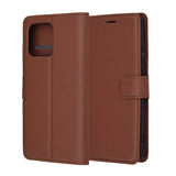 Husa pentru Motorola Moto G86 Power, Techsuit Leather Folio, maro