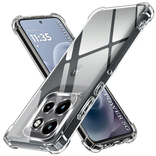 Husa pentru Motorola Moto G86 Power, Techsuit Shockproof Clear Silicone, transparenta