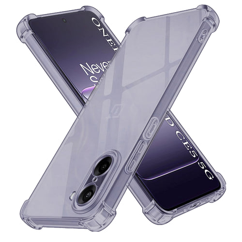 Husa pentru OnePlus Nord CE5, Techsuit Shockproof Clear Silicone, fumuriu