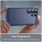 Husa pentru Samsung Galaxy S26 Ultra, Techsuit Carbon Silicone, albastru