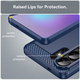 Husa pentru Samsung Galaxy S26 Ultra, Techsuit Carbon Silicone, albastru