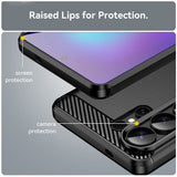 Husa pentru Samsung Galaxy S26 Ultra, Techsuit Carbon Silicone, albastru