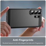 Husa pentru Samsung Galaxy S26 Ultra, Techsuit Carbon Silicone, albastru