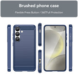 Husa pentru Samsung Galaxy S26, Techsuit Carbon Silicone, albastru