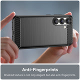 Husa pentru Samsung Galaxy S26, Techsuit Carbon Silicone, albastru