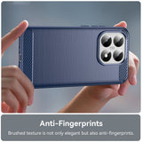 Husa pentru Xiaomi 15T, Techsuit Carbon Silicone, albastru