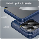 Husa pentru Xiaomi 15T Pro, Techsuit Carbon Silicone, albastru