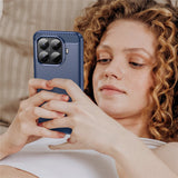 Husa pentru Xiaomi 15T Pro, Techsuit Carbon Silicone, albastru