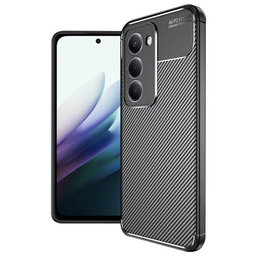 Husa pentru Xiaomi Redmi 15 5G, Techsuit CarbonFiber, negru