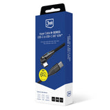 Cablu 3mk de date Hyper N-Series, Type-C to Type-C, Incarcare rapida, Flexible 180°, 60W, 20V/3A, 2m, negru