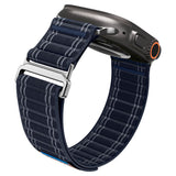 Curea pentru Apple Watch SE 44mm, Spigen Watchband WBF0 (AMP10143), bleumarin