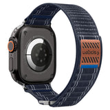 Curea pentru Apple Watch SE 44mm, Spigen Watchband WBF0 (AMP10143), bleumarin