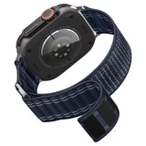 Curea pentru Apple Watch SE 44mm, Spigen Watchband WBF0 (AMP10143), bleumarin