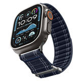 Curea pentru Apple Watch SE 44mm, Spigen Watchband WBF0 (AMP10143), bleumarin