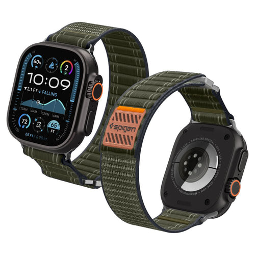 Curea pentru Apple Watch SE 44mm, Spigen Watchband WBF0 (AMP10142), verde