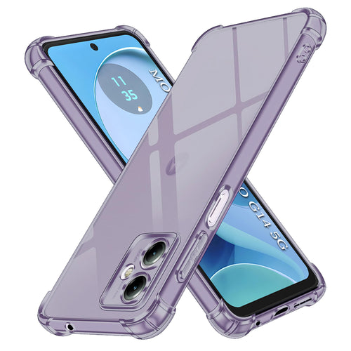 Husa pentru Motorola Moto G14, Techsuit Shockproof Clear Silicone, fumuriu