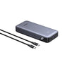 Baterie externa UGREEN Nexode PB532 (55989B), Incarcare rapida, Afisaj digital, USB, 2x Type-C, USB-C Cable, 30W, 20000mAh, gri