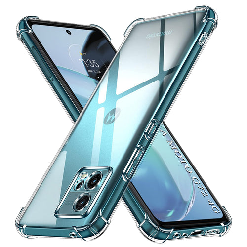 Husa pentru Motorola Moto G72, Techsuit Shockproof Clear Silicone, transparenta