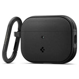 Husa casti pentru AirPods Pro 3, Spigen, Protection Case Vault Acs09826 Air Space Technology Aluminum Holder Matte, negru