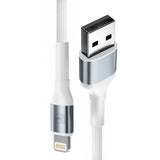 Cablu 3mk de date Hyper N-Series, USB to Lightning, 12W, 5V/2.4A, 2m, alb
