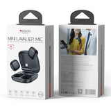 Microfon Yesido (2 pack) Microfoane lavaliera wireless (KR21), 3in1 Receiver, Type-C, AI Reducere zgomot, 98dB SNR, 2.4GHz, negru