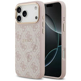 Husa pentru iPhone 17 Pro Max, Guess Hardcase 4G Classic MagSafe (GUHMP17XP4MSEGCP), roz